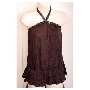 Black halter top